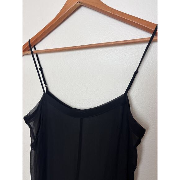 Isabel Marant 100% Silk Tank Cami Top Tunic Black Sheer Size 38 - Picture 3 of 8